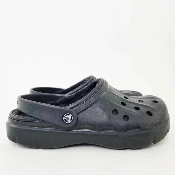 Crocs Dasher Classic Fur Lined Slingback Clog Sandals - 11 - Picture 3 of 8